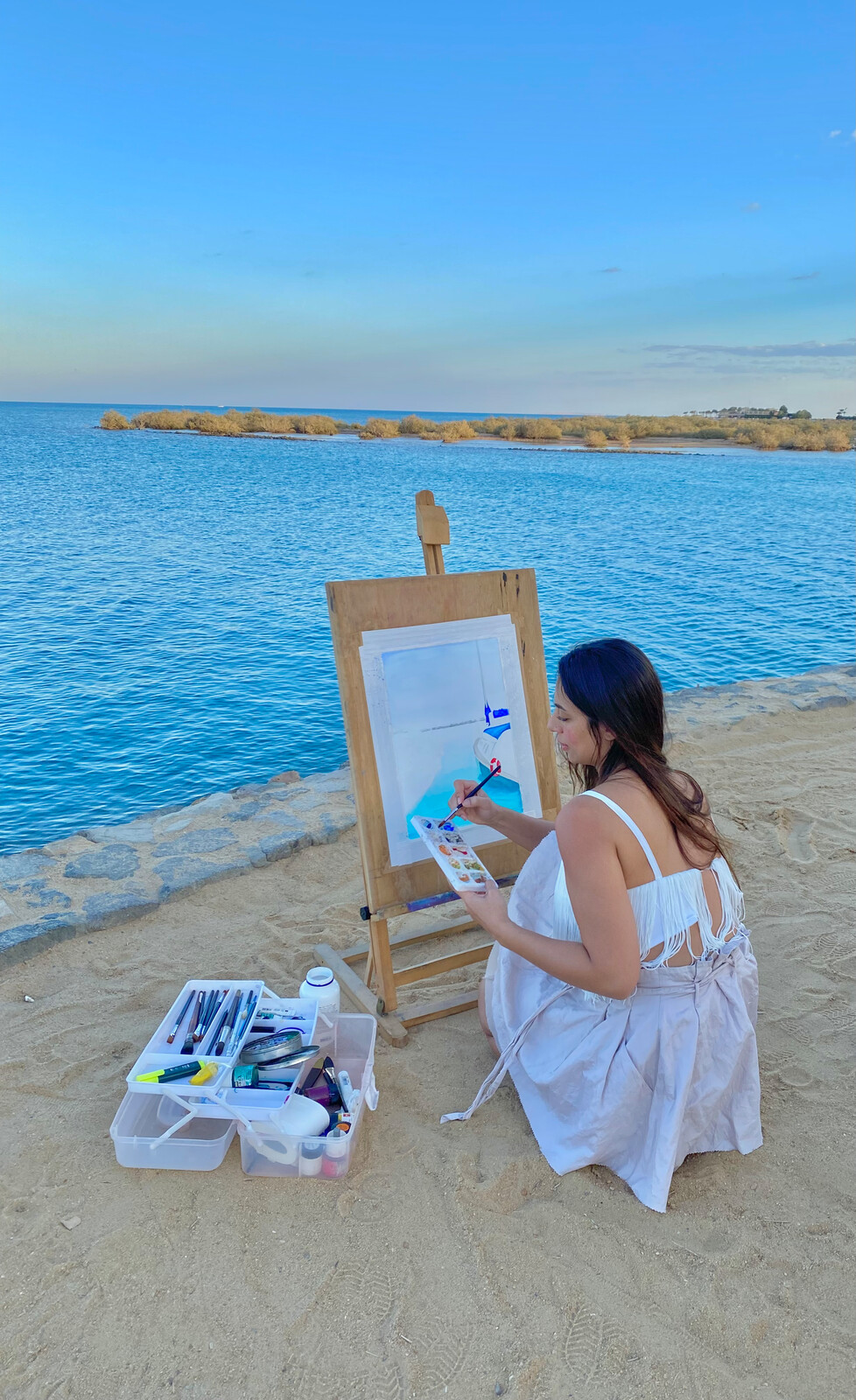Silvia Boktor at work in her studio